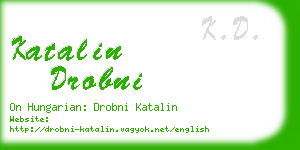katalin drobni business card
